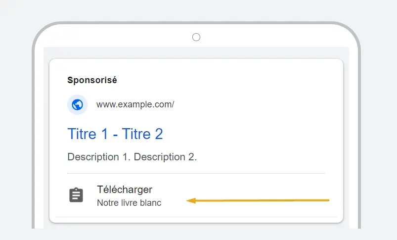 affichage des extensions de formulaire pour prospects google ads