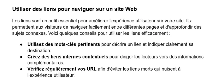exemple texte bon format