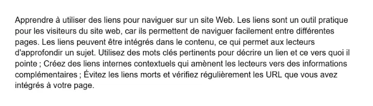exemple texte mauvais format
