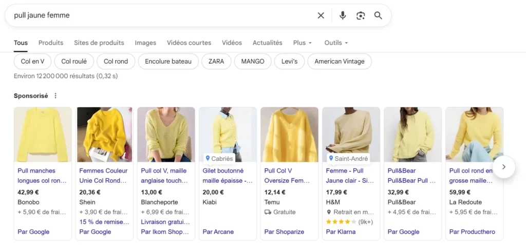 exemple campagne shopping