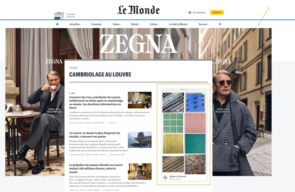 Exemple Google Ads display