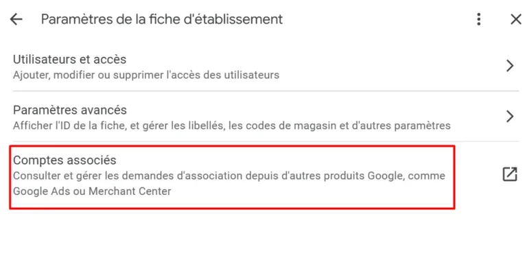 lier sa fiche GMB à google ads